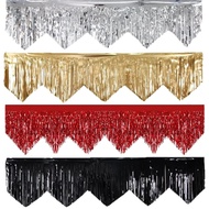 2Mx50cm Metal Gold Silver Foil Fringe Curtains Party Backdrops Wavy Foil Fringe Backdrop Wall Weddin