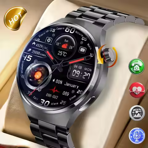 Businesst Men Smartwatches 1.52" HD Screen GPS Track Bluetooth Call Health Tracker Music Control Mul