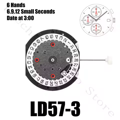 New China Ld57 Movement Six-Pin 6.9.12 Small Seconds Watch Movement Accessories