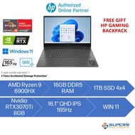 HP OMEN 16-N0035AX Gaming Laptop (AMD Ryzen9 6900HX, 16GB ddr5, 1TB SSD, Nvidia RTX3070Ti 8GB, 16.1 QHD 165Hz, Win11) (T&amp;G/Grab E-Wallet Rm100)