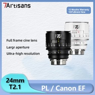 7Artisans 24mm T2.1 INFINTE Full Frame MF Film Cine Camera Lens for Photography EF PL-mount For ZCAM