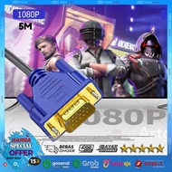 500cm Male to Male VGA Cable 5M/ 5 Meter Gold Plated/ Good Quality!!