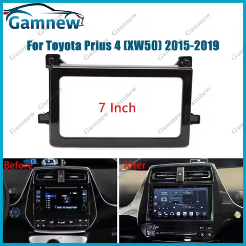 7 Inch 2Din Car Dashboard Frame Radio Fascia MP5 Adapter Panel for Toyota Prius 4 (XW50) 2015-2019