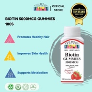 21st Century Biotin 5000MCG 100 gummies (Hair, Skin & Nail Support)