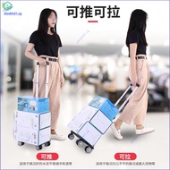 Shopping Cart Foldable Portable Trolley Push-Pull Trailer Mute Trolley Cart Household Grocery Shoppi