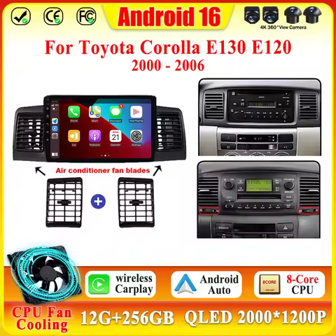 Car Smart Systems Car Radio For Toyota Corolla E130 E120 2000 2001 2002 2003 2004 - 2006 Multimedia 