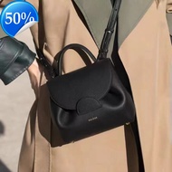 Polene France 2024 niche design single shoulder diagonal cross handbag leather piglet bag lychee pat