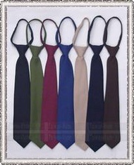 《乙補庫》黑/深藍/寶藍色/橄欖綠/卡奇色/陸軍海軍空軍憲兵/素面自動領帶拉鍊式領帶＿__保證台灣製造