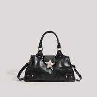 IELGY กระเป๋าสะพายไหล่ Y2K ของผู้หญิงกระเป๋ารถจักรยานยนต์แบบพกพากระเป๋าสะพายข้าง