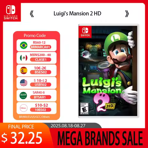 Nintendo Switch Game - Luigi's Mansion 2 HD - TV Tabletop Handheld Play Modes Genre Platformer Actio