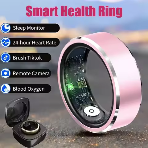 For HUAWEI XIAOMI SAMSUNG Smart Ring Men, Heart Rate Blood Oxygen Pressure Monitor Smartring for Wom