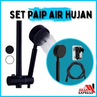 Paip Air Hujan Kepala Paip Air Shower Head Shower Head Holder Shower Set Stainless Steel High Pressu