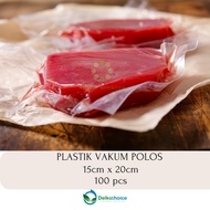 DELKOCHOICE VACUUM PLASTIC | VACUUM VACUUM | PLAIN FOOD VACUUM BAG DELKOCHOICE 15x20