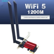 AGREER Wireless Network Card, WiFi 5 AC1200 PCIE WiFi Adapter, Transmitter Dual Band Drive Free Rota