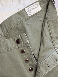FULLCOUNT - Herringbone USN Trousers - Olive Drab- W34