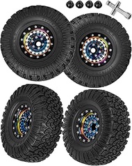 hopsupRC 1.9 Beadlock Tire for 1/10 RC Crawler SCX10 90046 AX103007 TRX4 TRX6 Gen7 8 D90 VS4-10 MST 