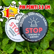 STOP STROBE VIRAL safety pin, viral safety pin, single safety pin