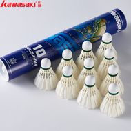 Kawasaki ลูกขนไก่แบดมินตันลูกบอลแบบพิเศษฝึกจุดลงจอดที่แม่นยำและมั่นคง10ชิ้น