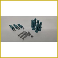 ▣ ❤ ❀ 25 SET/BOX Blue tox with Screw Expansion Screw With Screw Tox Brass Screw Expanded Nail With