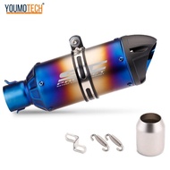 51 มม./2 นิ้ว Universal รถจักรยานยนต์ท่อไอเสียท่อ Escape Dirt Bike Scooter ท่อไอเสียท่อ Moto หางท่อส