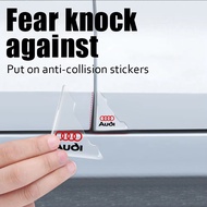 2Pcs Silicone Car Door Corner Cover Auto Anti-collision Protection Sticker For Audi SLINE A3 A4 A6 A