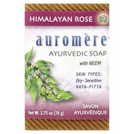 Auromere Ayurvedic Bar Soap with Neem Himalayan Rose 2.75 oz (78 g)