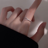 Korean Version Plain Circle Self-discipline Ring Female ins Cool Style Fashion Light Luxury Niche Te