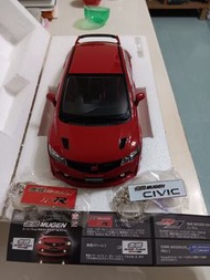 Honda Mugen RR Jdm civic Fd2 by otto 1/18 & key holder 跟carbon 展示盒same autoart  kyosho