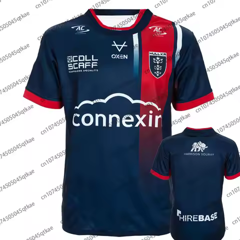 2025 England New Arrival Hull KR Home Rugby Jersey Men Oversize Casual Quick drying Training Short S