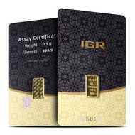 [10% OFF] Istanbul Gold Refinery IGR 0.5g .9999 LBMA Gold Bar (New w/ Assay)