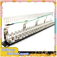 【D&F】Cat7 Patch Panel 24Port CAT7/CAT6A  Patch Panel Full Shielded Incl. 24X Cat7 Shielded  Adapter 