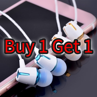 【Buy 1 Get 1 Free】3.5mm Earbud E18 Super 9D Bass Wired Earphones In-Ear Headphone Hi-Fi Sound Qualit
