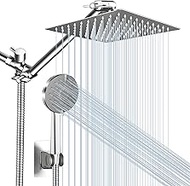 Hompiper Shower Head with Handheld High Pressure, Bathroom Removable Handheld Showerheads with Filter, Stainless Steel Hose Adjustable Bracket, Gentle on Skin