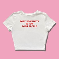 Baby Tee Body Positivity Y2k Style Crop Tops Tee