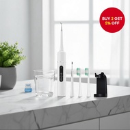 2-in-1 Electric Toothbrush with 5 Modes, Tartar Removal, 2 Replaceable Heads