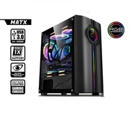 Casing PC Armageddon TRON HOLO 3 Tempered Glass Casing Black