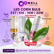 Lampu Mentol 3 Warna LED Corn Bulb E27 E14 SMD 2835 3 Color Lamp 16W 20W Chandelier LED Light Bulb U