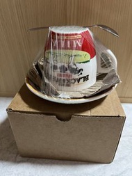 Hong Kong Cafe Classic Black & White Light Milk Cup & Saucer Set (with Spoon) 香港茶餐廳經典黑白淡奶杯碟套裝（連匙羹）