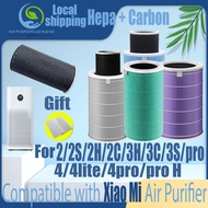 【Original and Authentic】Replacement Compatible with Xiaomi 2/2S/2H/2C/3H/3C/3S/pro/4/4lite/4pro/pro H Filter Air Purifier Accessories High Quality HEPA&amp;Active Carbon Antibacteria