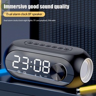 ROLY Bluetooth Speakers, with LED Light Multifunctional Clock Bluetooth Speaker, Portable 360° Surro