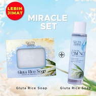 Combo Gluta Shine & Loose Item Rice Essence Skincare Dherbs