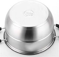 DPWH 304 Stainless Steel Steamer, 26 Cm / 28 Cm / 30 Cm Diameter Steamer, Double Thickening Induction Cooker Gas Stove Home Multi-function Steamer, Silver (Color : Silver, Size : 30cm)