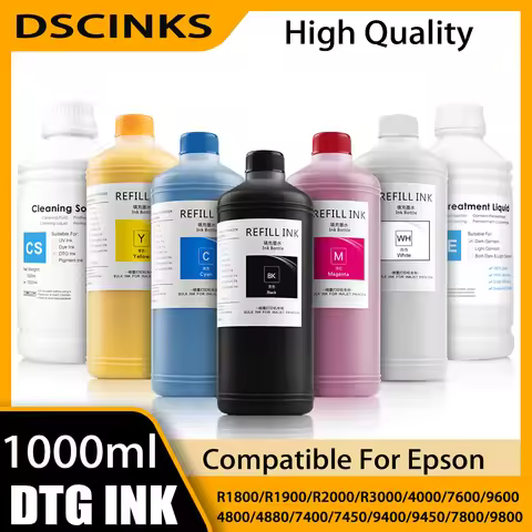 1000ml DTG Textile Ink white ink For Epson L1800 L805 1390 Sure Color F2000 F2100 F2130 F2140 F2150 