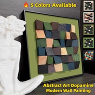 ✅COD✅ Wall Painting With Frame Abstract Art Dopamine Modern Wall Deco Living Room Bedroom Home Decor