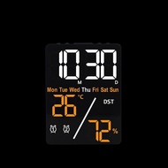 F1MY Digital Alarm Clo TEMP Humidity Date Week Disply 2 Alarm Snooze Electronic Table Clo 3-level Br