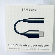 Samsung Type C to 3.5mm audio jack earpiece adapter - Black for Samsung S22 21 20 Note 20 plus ultra