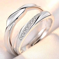 [Promo]Cincin Perak S925 Ring Pria Wanita Cincin Couple Perak S925 Adjustable [COD]Cincin Couple Per