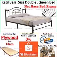 (Queen Bed) Katil Besi Queen Double Bed Katil Pengantin Queen Bed Lantai Tahan Katil Besi KD 2590