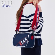ELLE Active | กระเป๋าสะพายข้างผ้าไนลอน ELLE Active สำหรับผู้หญิง สไตล์สปอร์ต พิมพ์ลายตัวอักษรสีตัดกั