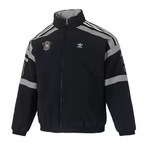Adidas (Adidas) Trefoil Double-Sided Cotton Jacket Men's Winter Sportswear Comfortable and Stylish R